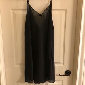 Black chemise with bows